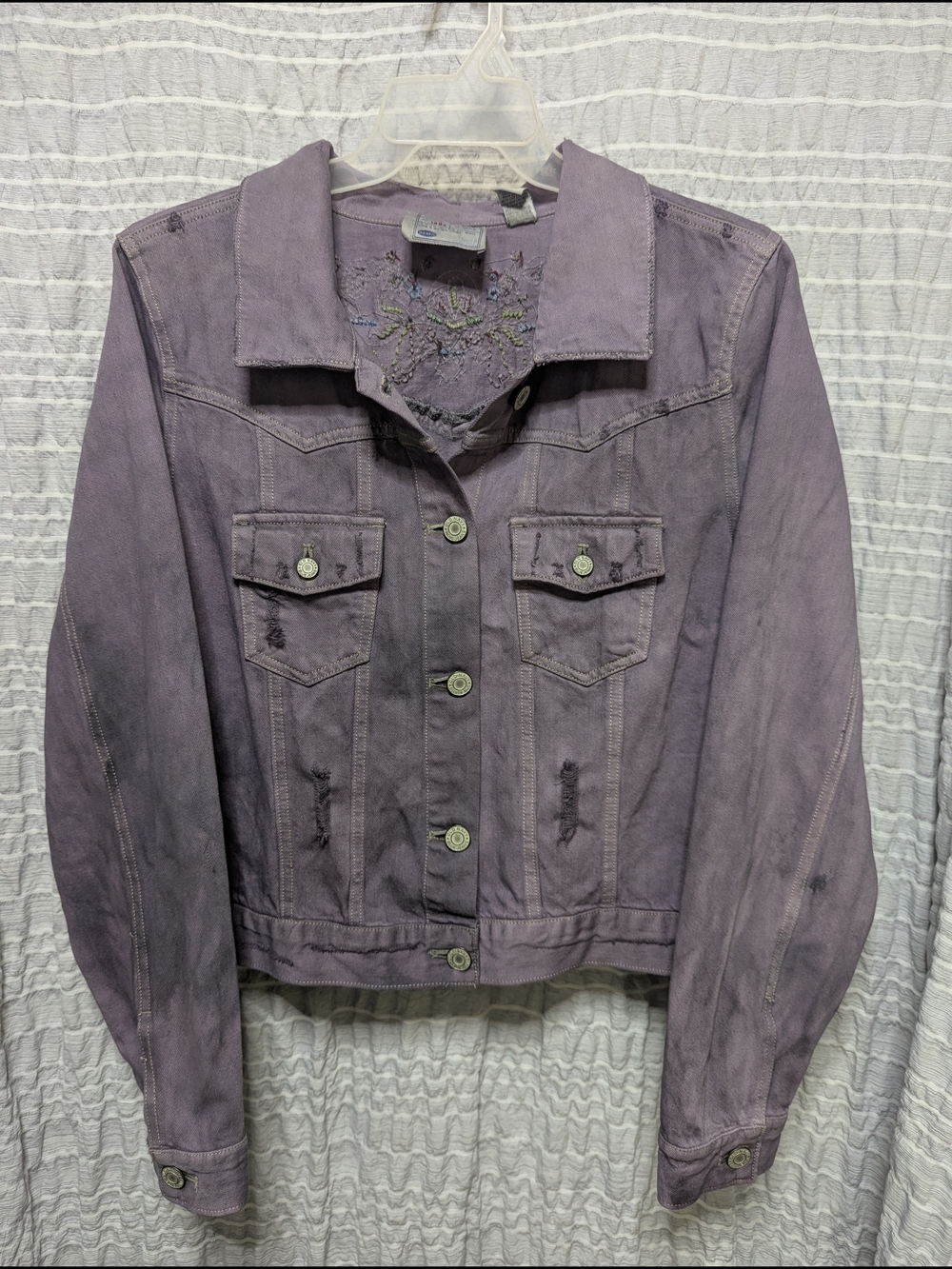 90s Old Navy Distressed Denim Jacket